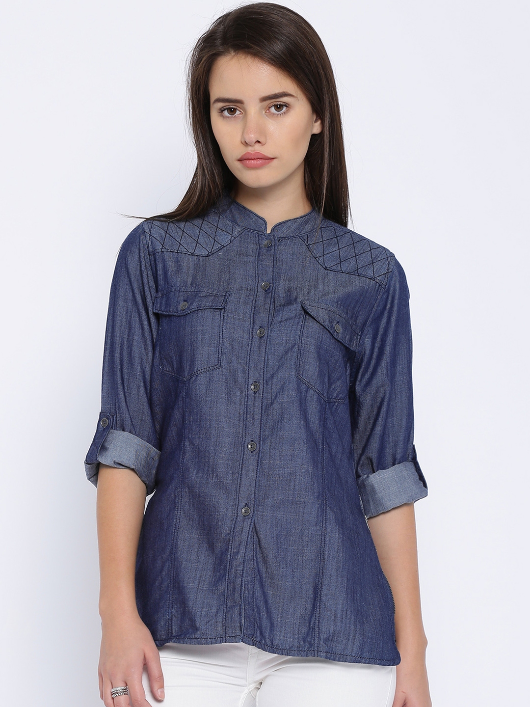 denim shirts myntra