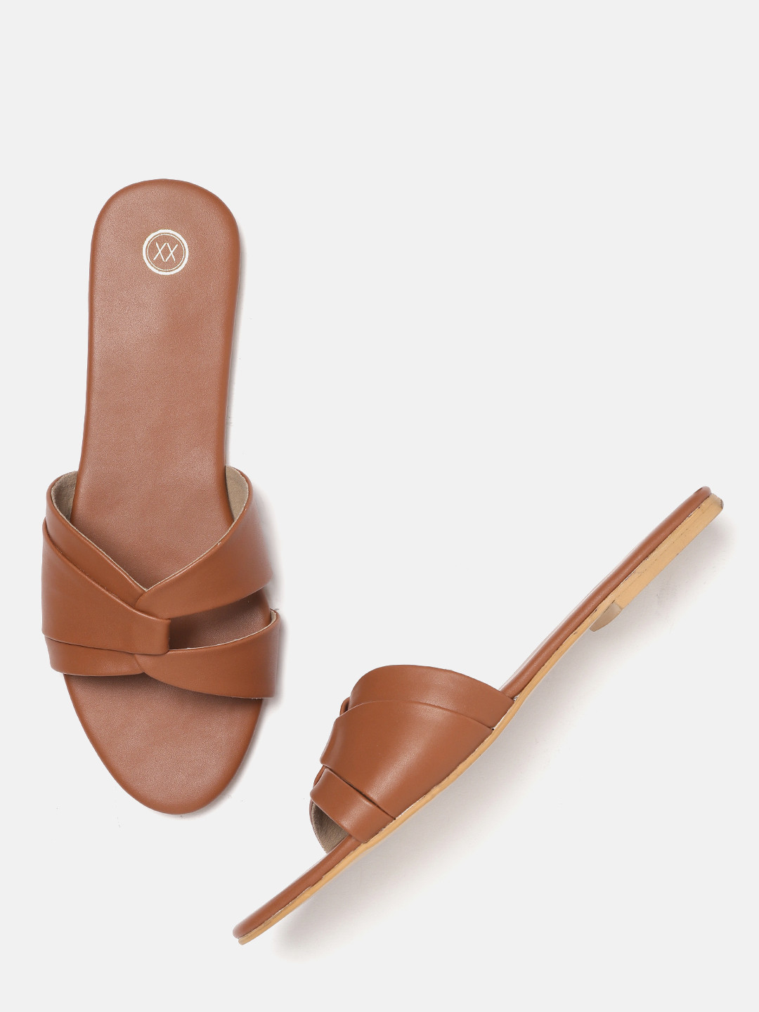 Buy 20Dresses Women Brown Solid Open Toe Flats Flats for Women