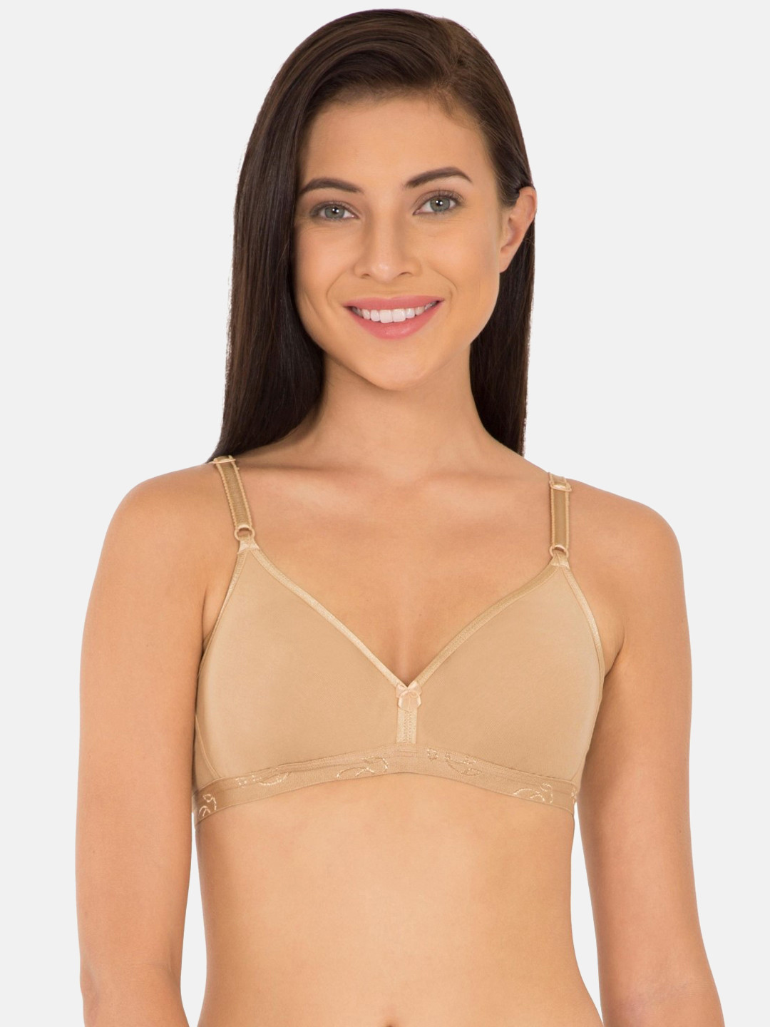 Buy Jockey Women Beige Solid Non Wired Non Padded Everyday Bra 1581