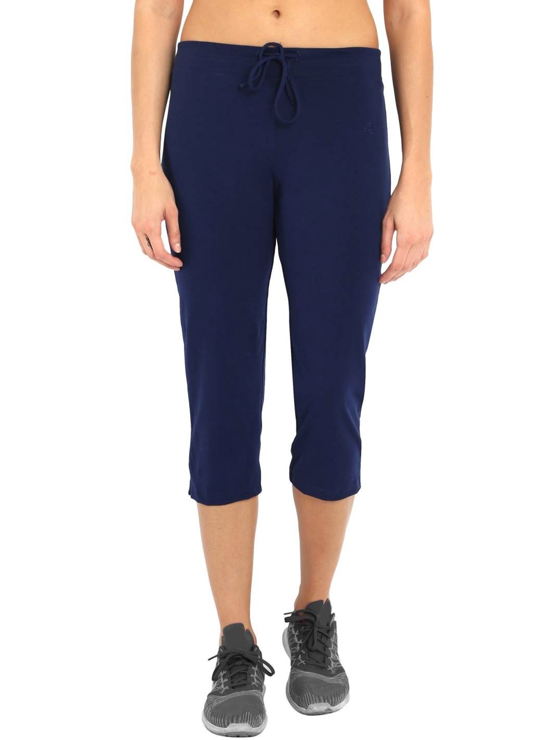 Buy Jockey Women Blue Solid Regular Fit Capris - Capris for Women ...