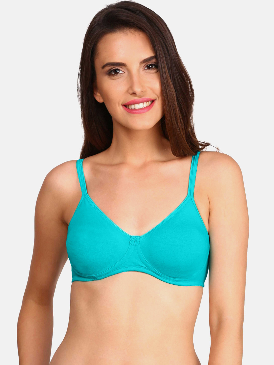 Buy Jockey Women Turquoise Blue Solid Non Wired Non Padded Everyday Bra