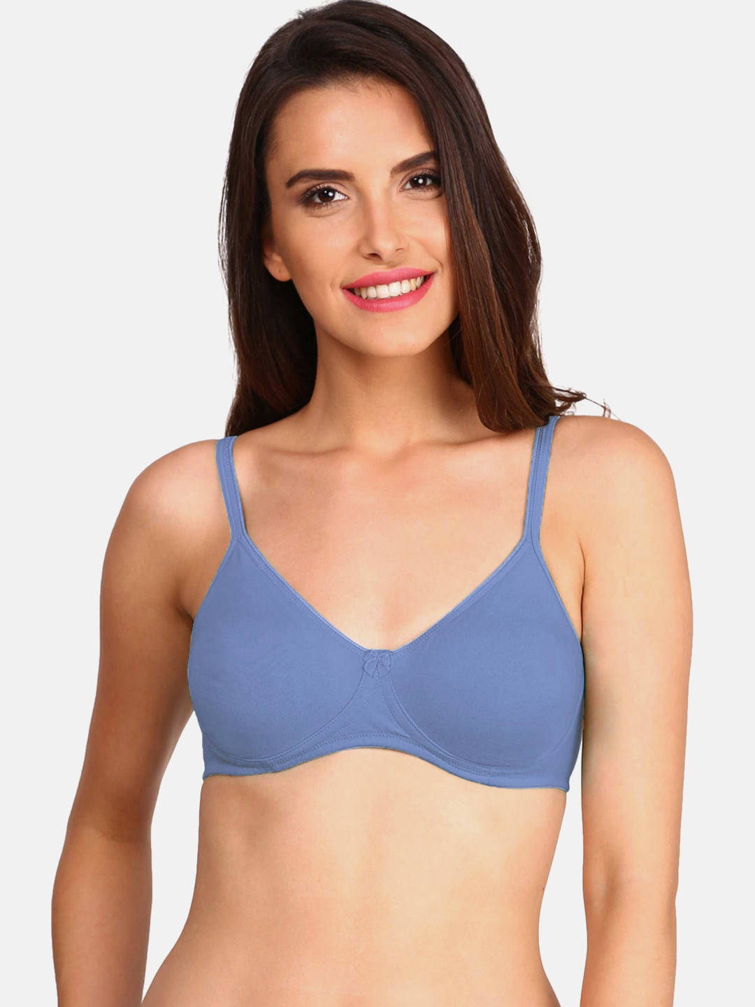 Buy Jockey Women Blue Solid Non Wired Non Padded Everyday Bra 1722 0105