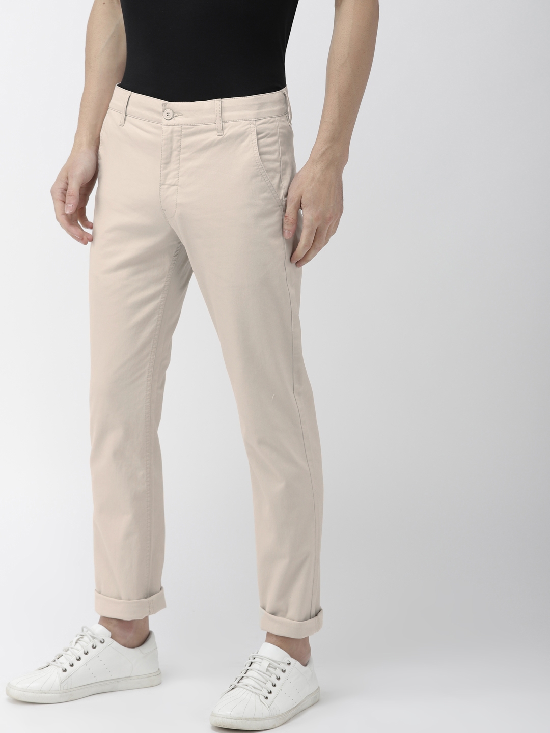 Buy Levis Men Beige 511 Slim Fit Solid Chinos - Trousers for Men ...