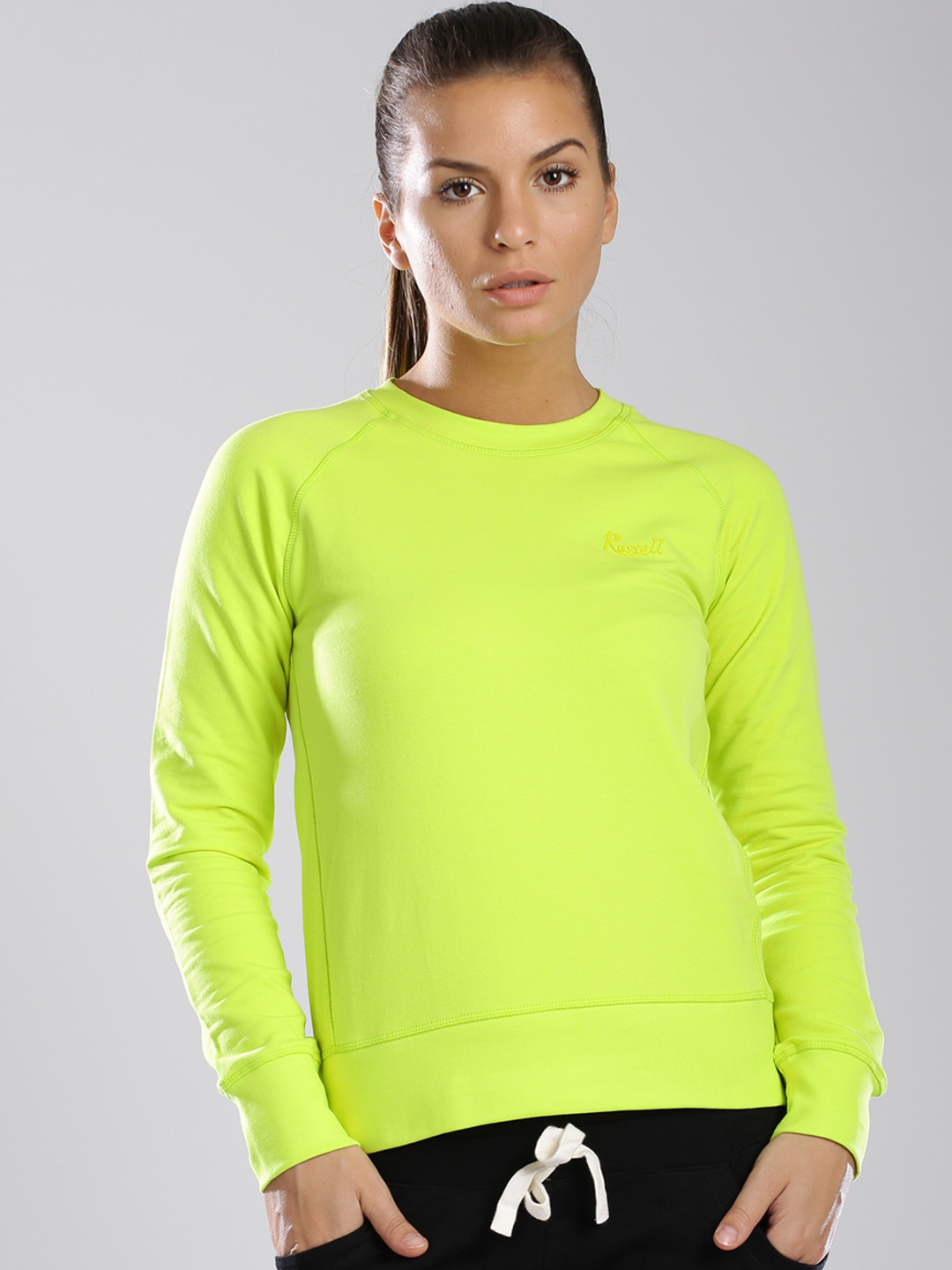Buy Russell Athletic Fluorescent Green Sweatshirt Sweatshirts for