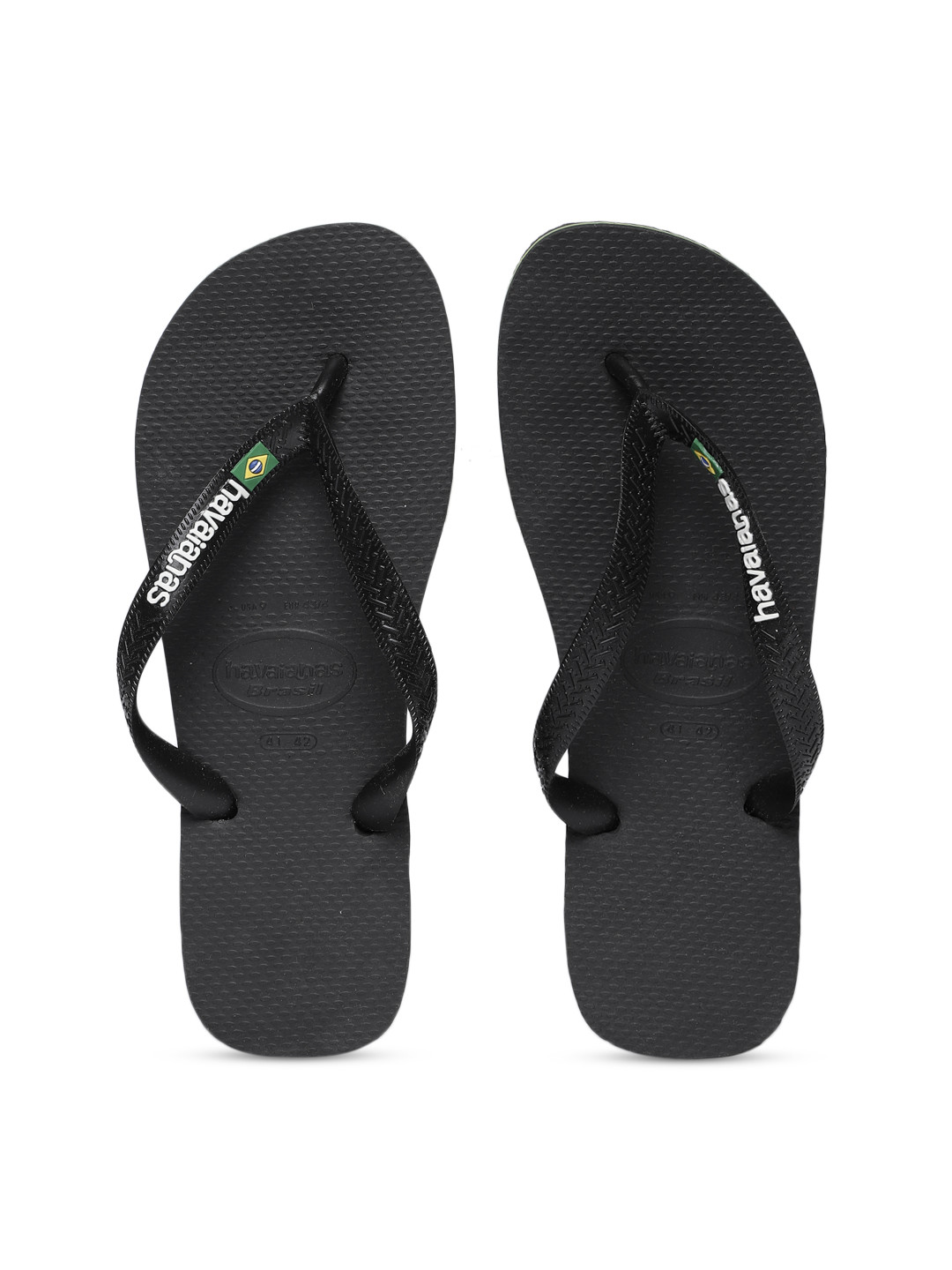 Buy Havaianas Men Black Solid Thong Flip Flops - Flip Flops for Men 9918581 | Myntra