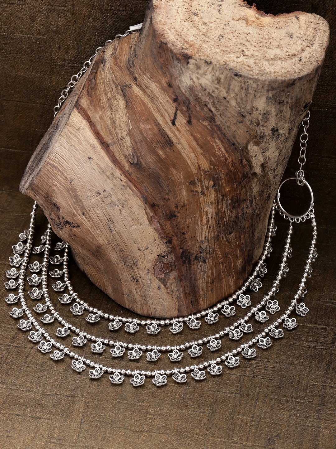 Buy Priyaasi Women Oxidised German Silver Plated Floral