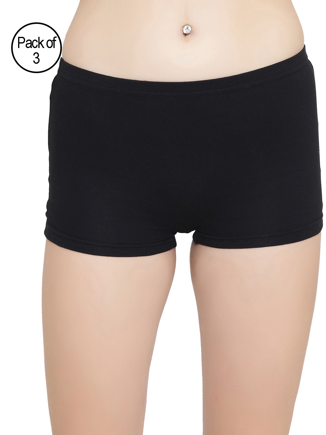 Buy Fruit Of The Loom Women Pack Of 3 Assorted Solid Boy Shorts M Joy