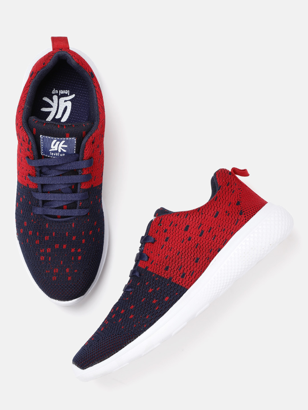 Buy YK Boys Navy Blue & Red Colourblocked Sneakers Casual Shoes for