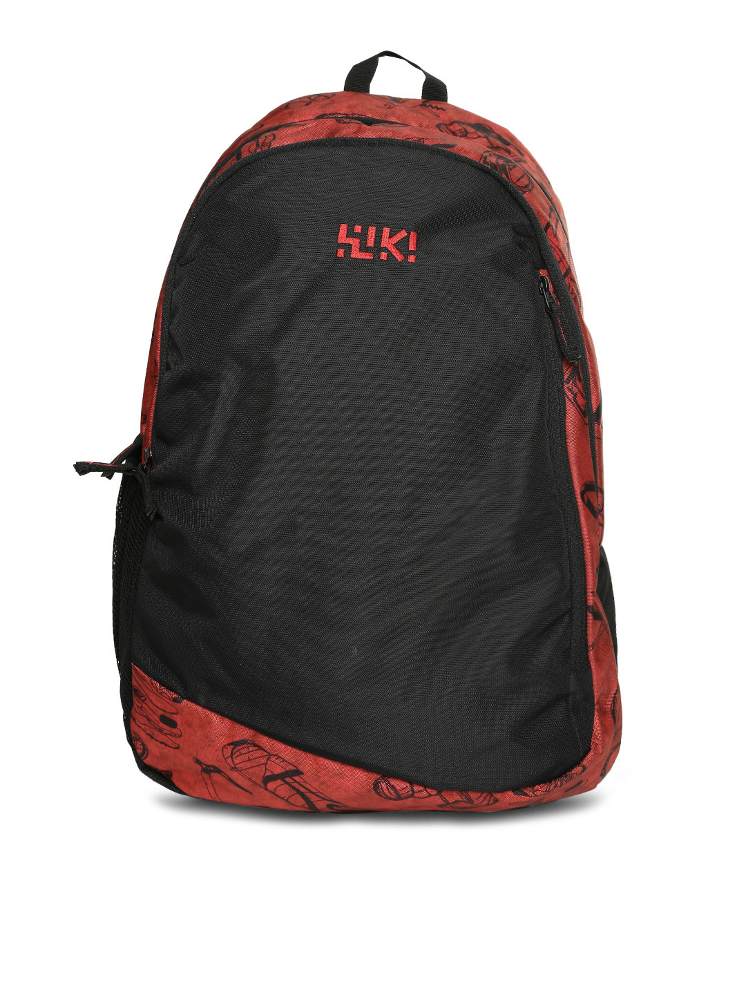 Buy Wiki By Wildcraft Unisex Red & Black Vault Printed Backpack