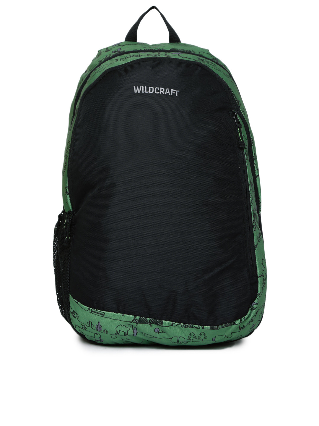 Buy Wildcraft Unisex Green & Black Colourblocked Printed Vault LD