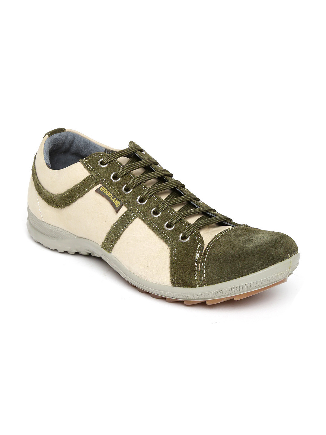 Buy Woodland Men Green Suede Casual Shoes