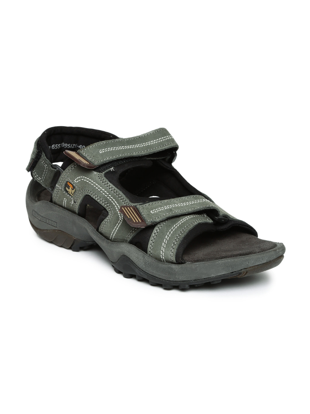 Buy Woodland Men Grey Leather Sports Sandals Sports Sandals for Men 994479 Myntra