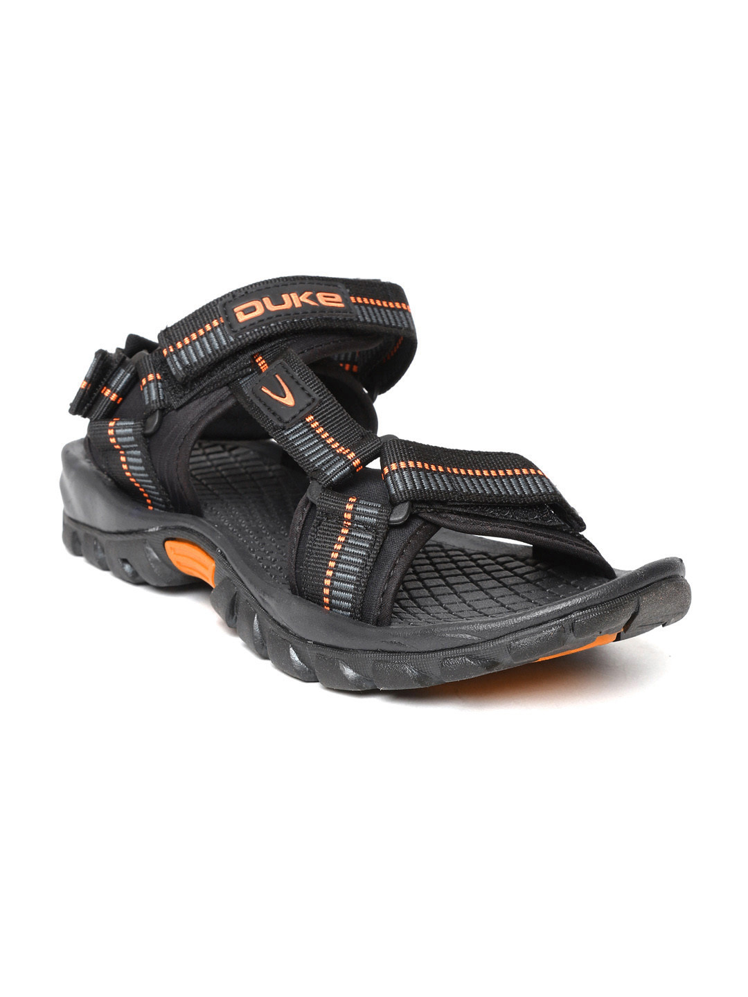 Buy Duke Men Black & Charcoal Grey Striped Sports Sandals - Sports Sandals for Men 9947761 | Myntra