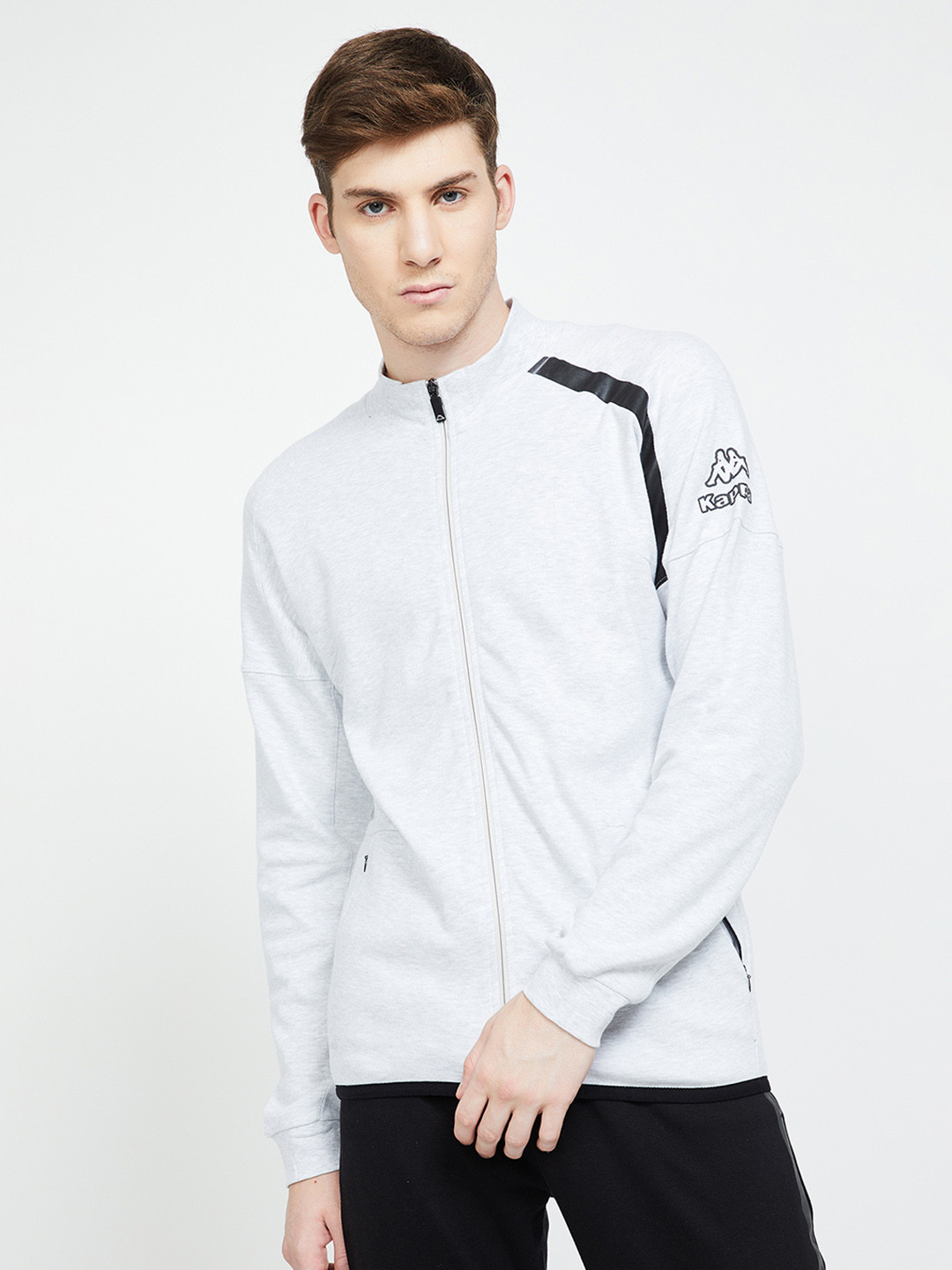 Buy Kappa Men Grey Solid Bomber Jacket Jackets for Men 9956627 Myntra