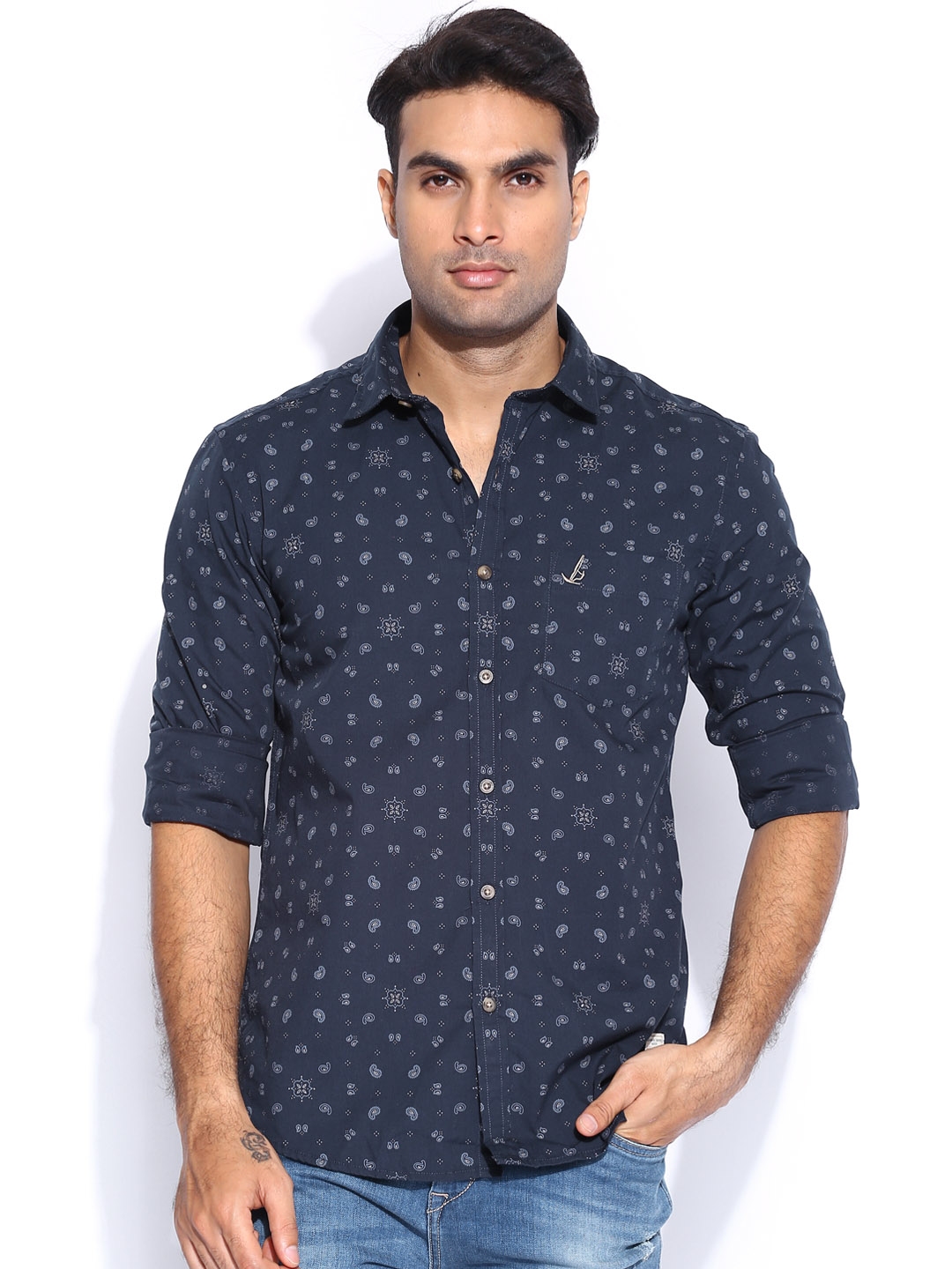 island blue shirts