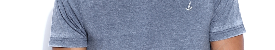 Buy BAY ISLAND Blue Melange Pure Cotton T Shirt - Tshirts for Men ...