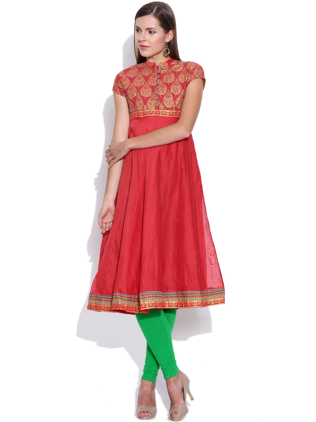 Buy BIBA Red Printed Anarkali Kurta Kurtas for Women 997800 Myntra