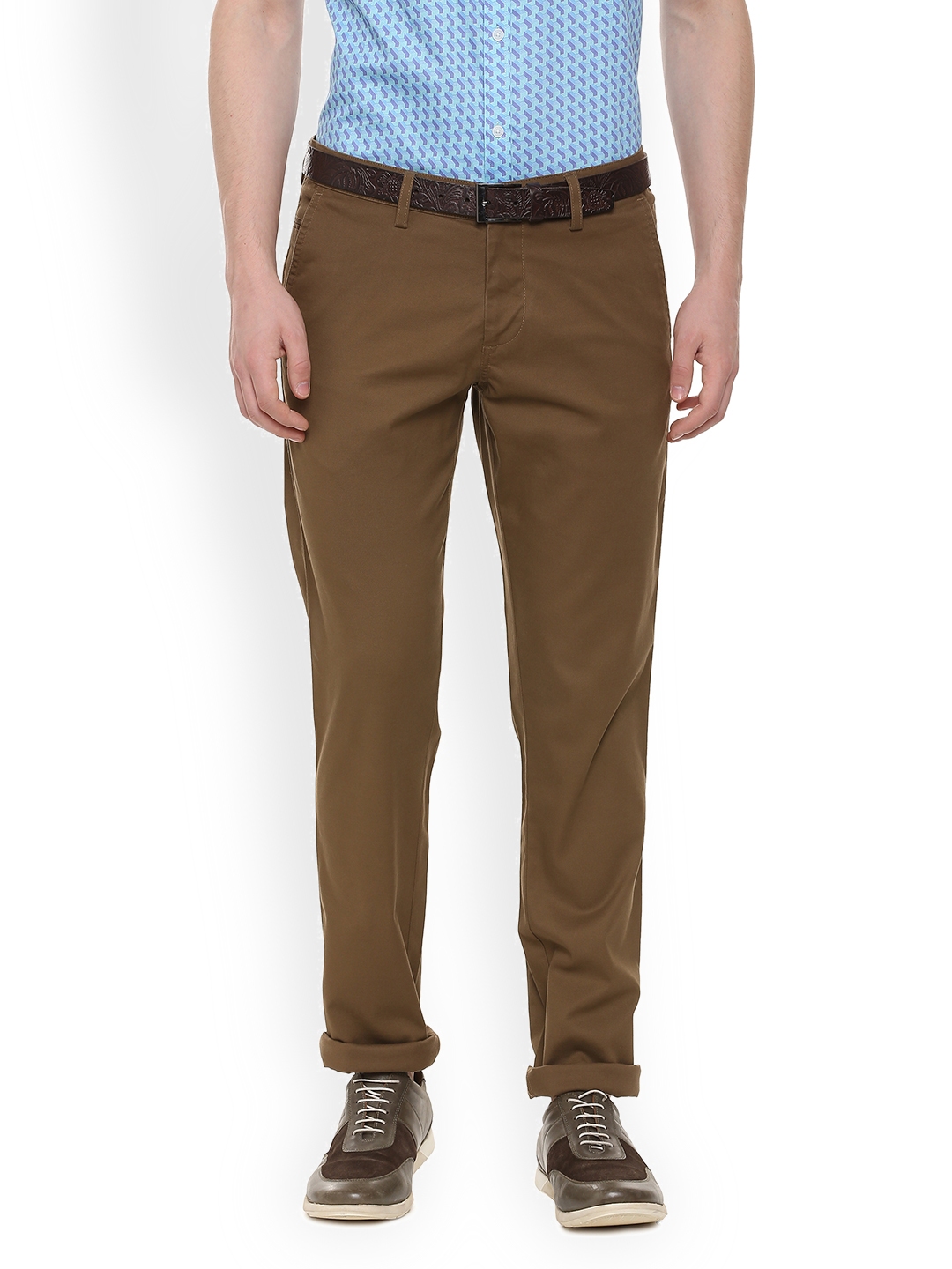 allen solly pleated cotton trousers