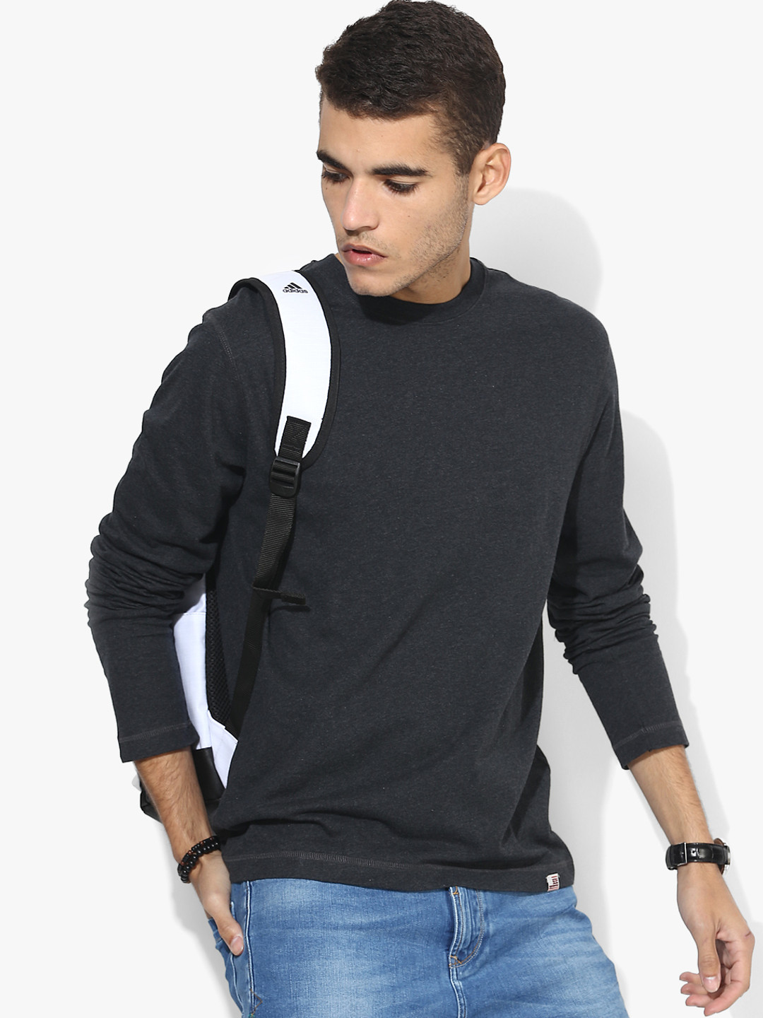 Buy Jockey Men Black Solid Round Neck T Shirt - Tshirts for Men 9113297 ...