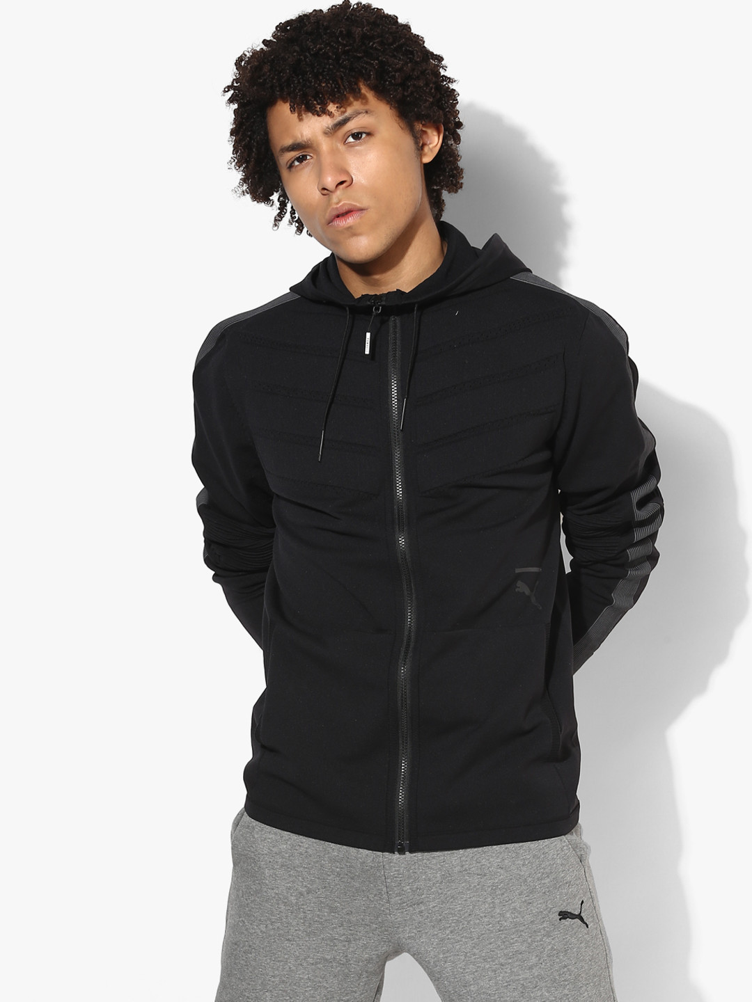 Buy Evo Knit Infinite Black Track Jacket Jackets for Men 7634130 Myntra