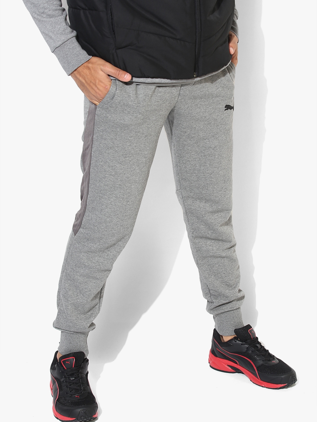 mens tapered grey joggers
