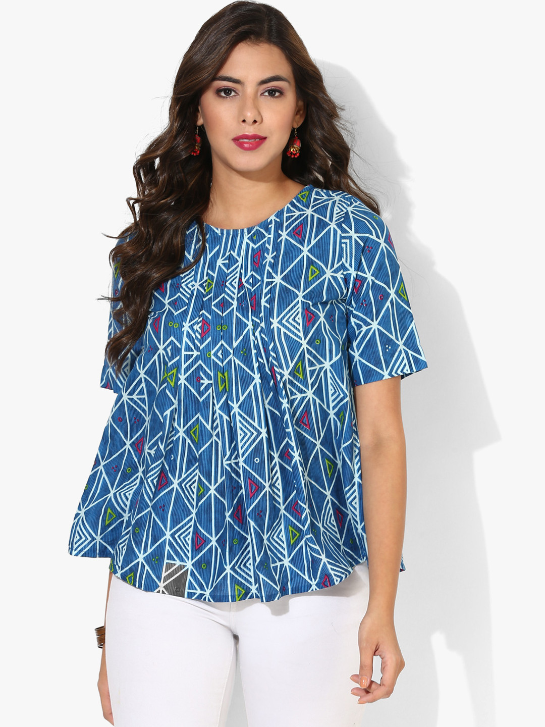 round neck short sleeve top