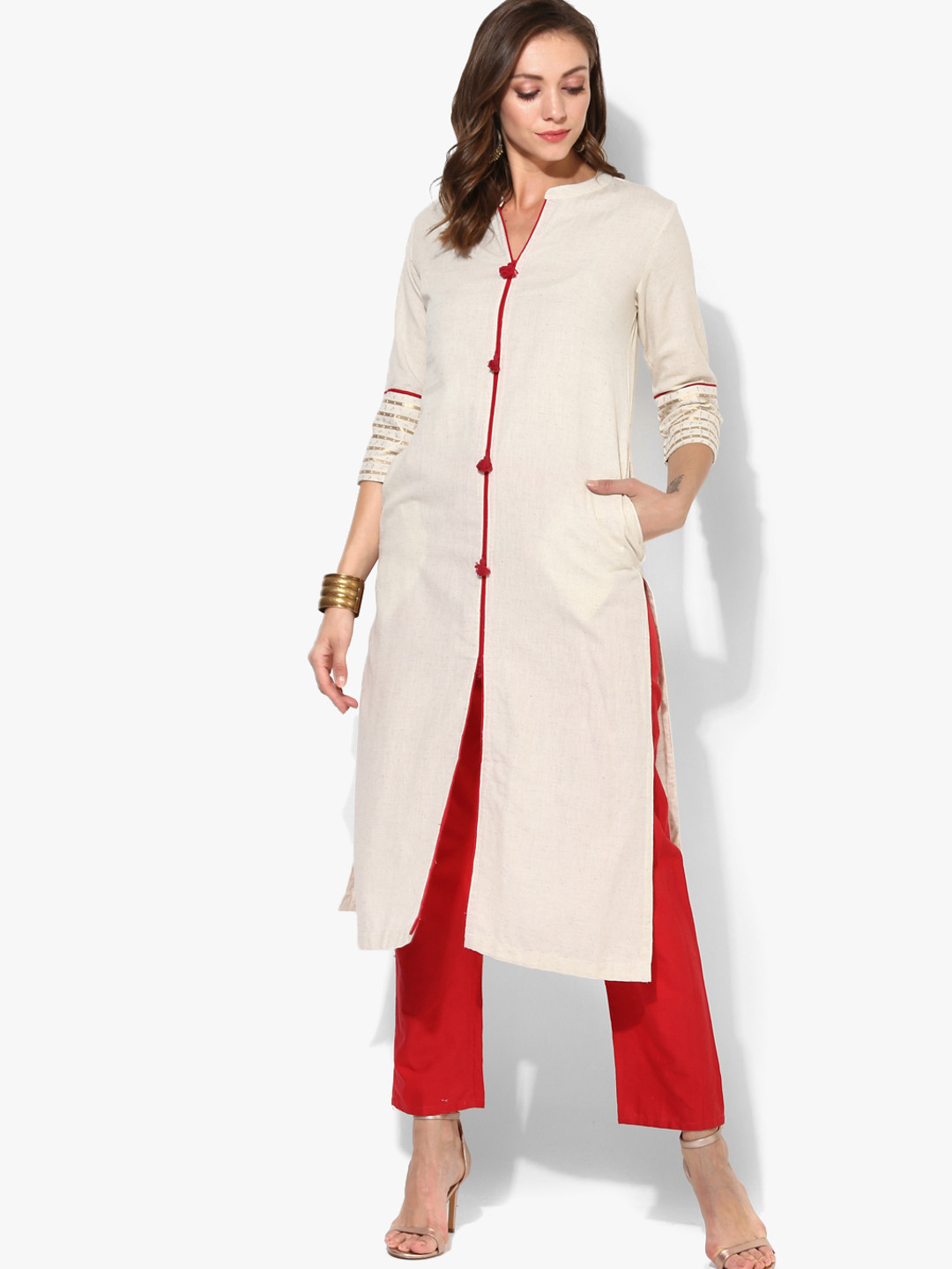 Collar A- line kurta