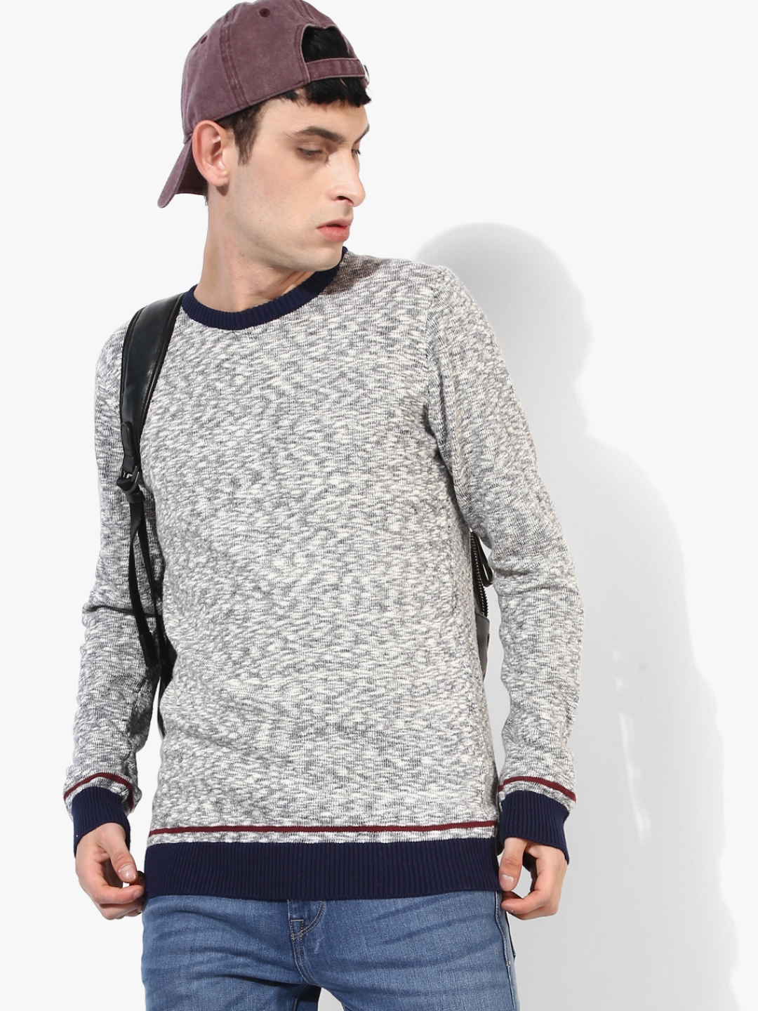 Buy Cream Textured Sweater - Sweaters for Men 7679000 | Myntra