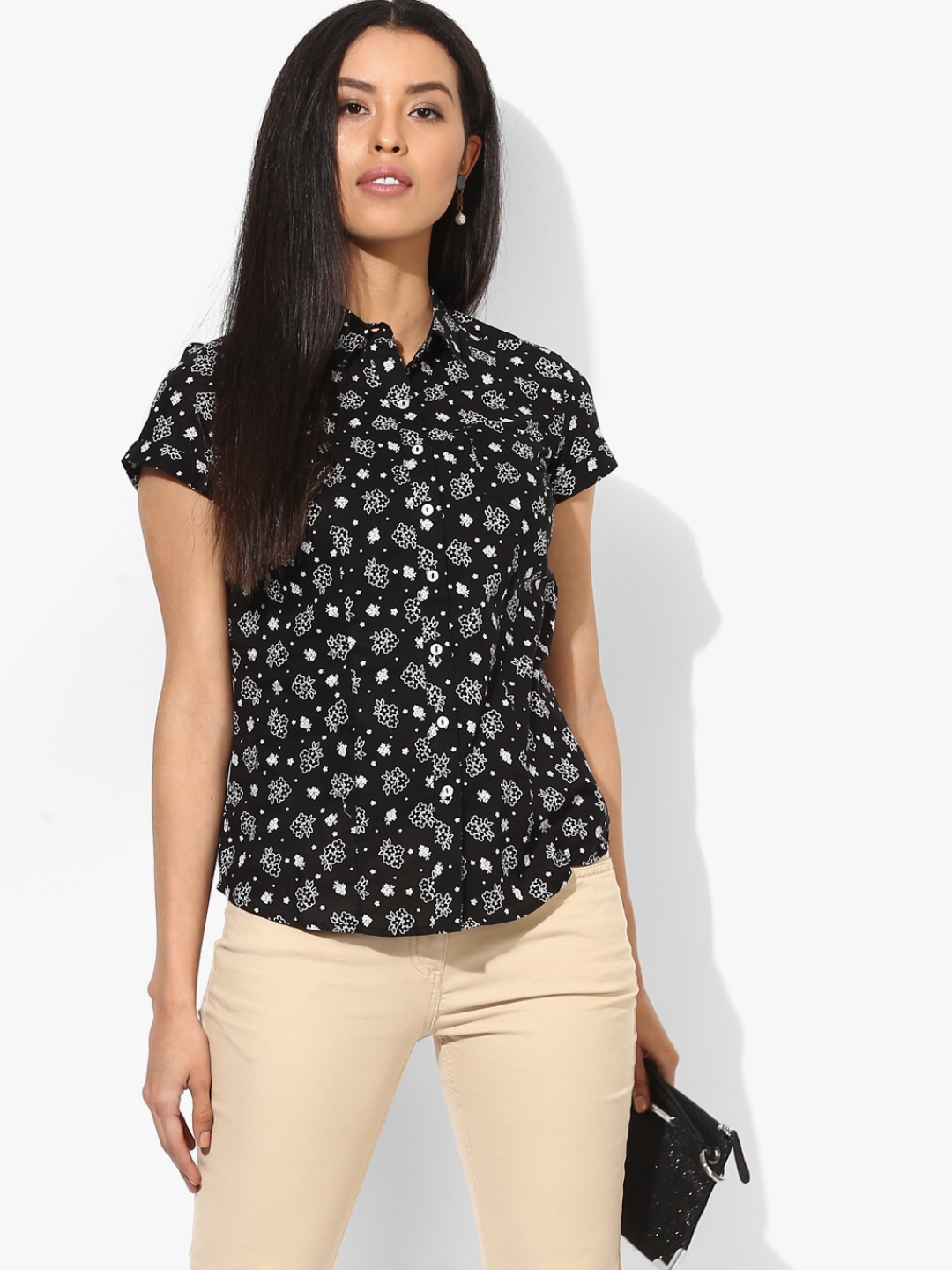 black printed shirt matching pant