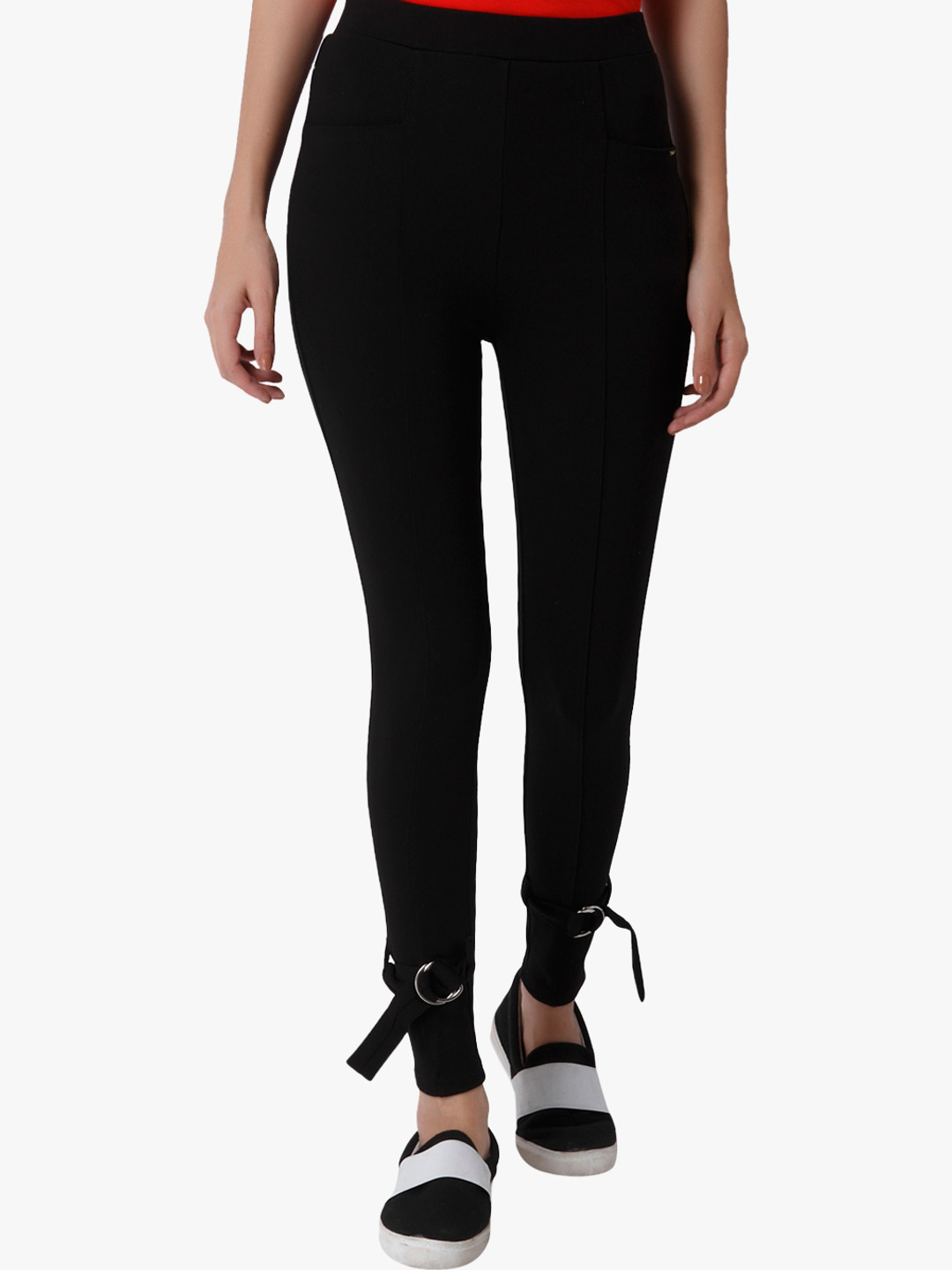 Buy Black Solid Leggings Leggings for Women 7679502 Myntra