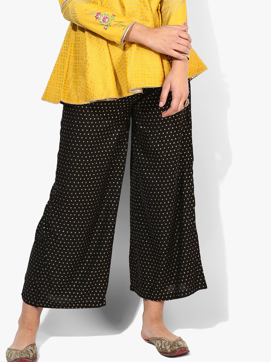 myntra flared palazzo