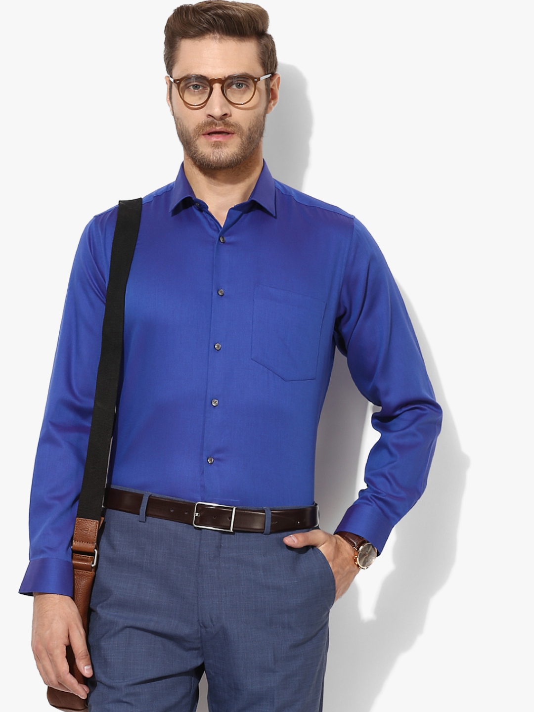 textured formal shirt