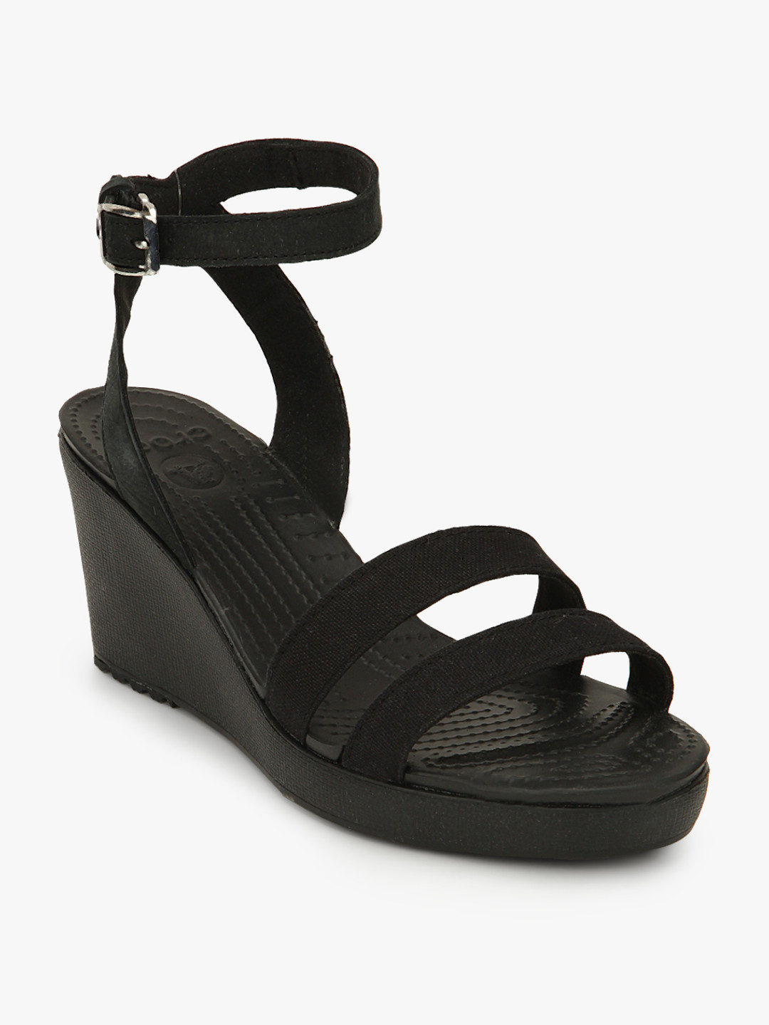 Buy Leigh Black Ankle Strap Wedges Heels for Women 7681599 Myntra