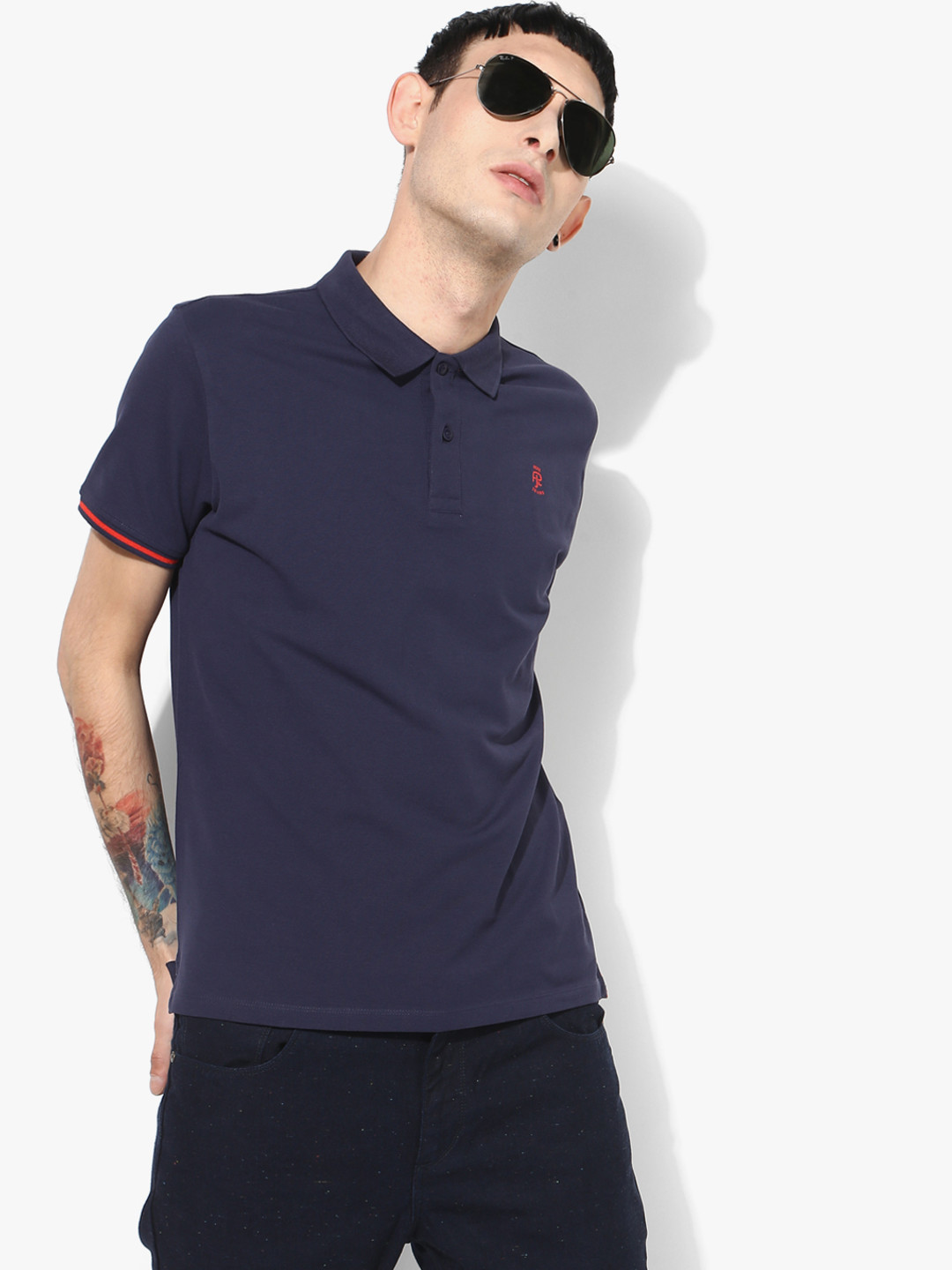 dri fit polo shirts navy blue