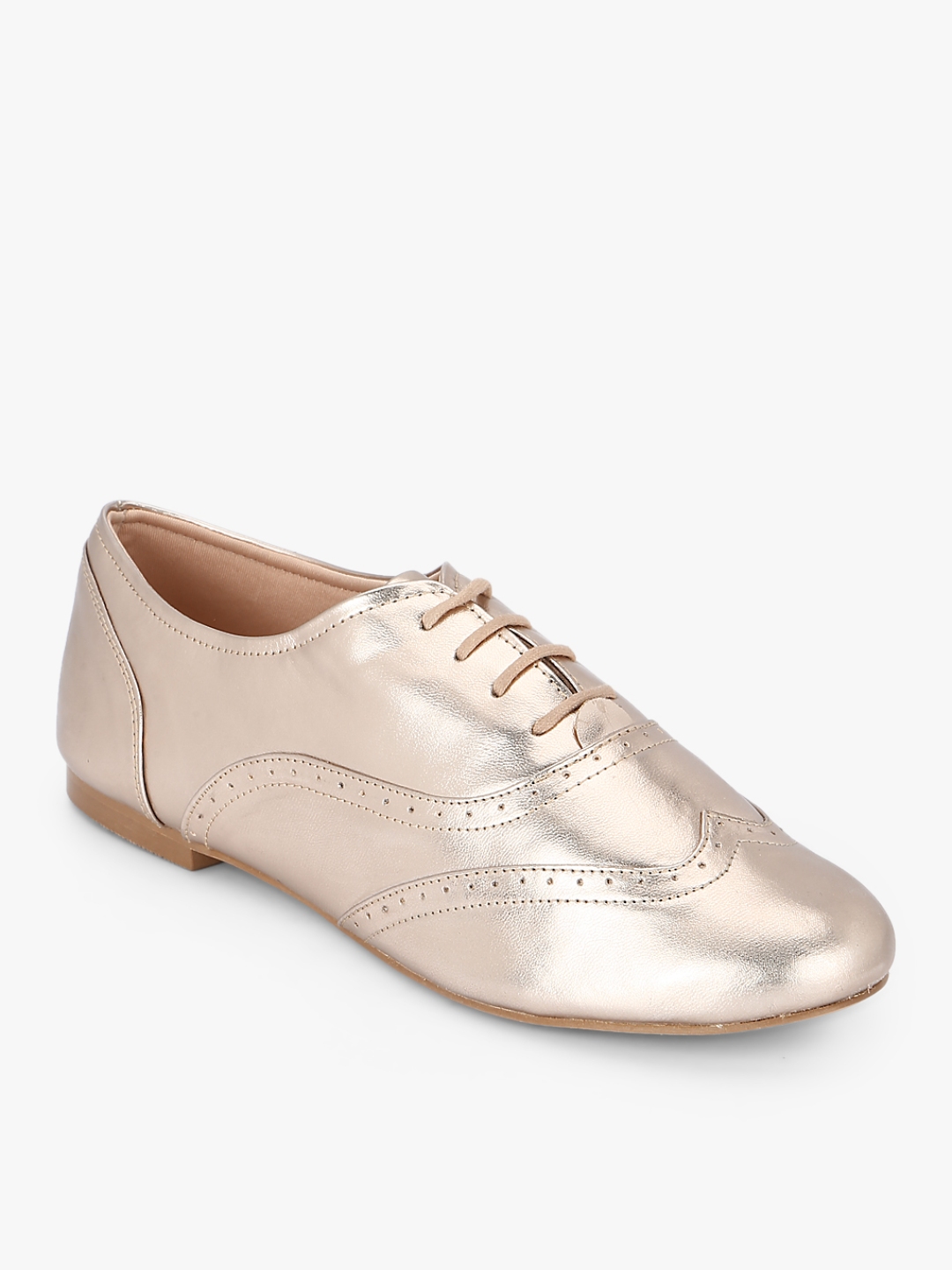 womens gold brogues