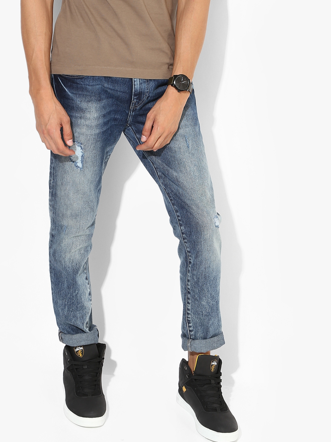 blue washed jeans mens