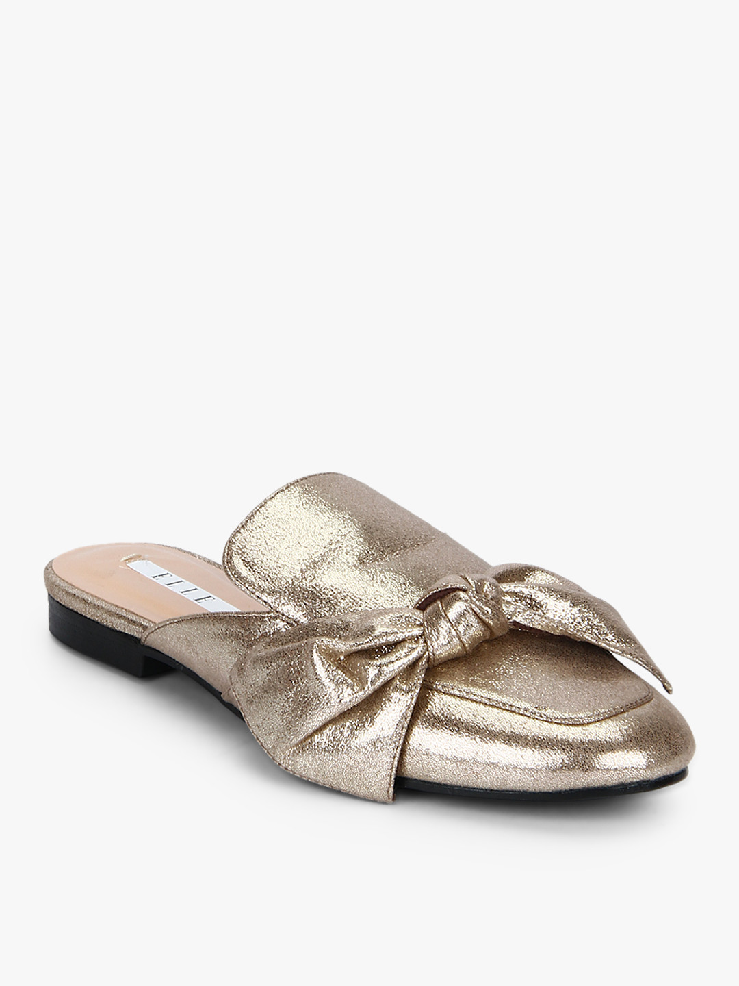 Buy Gold Mules Flats for Women 7686559 Myntra