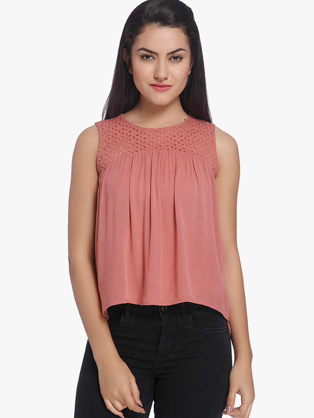 Buy Peach Solid Blouse - Tops for Women 7684151 | Myntra