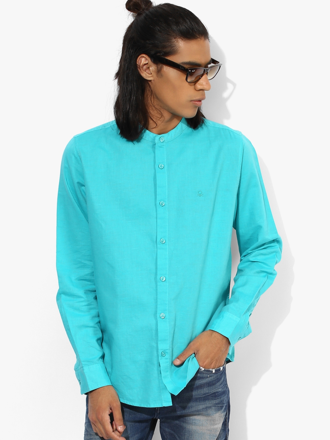 aqua color tshirt
