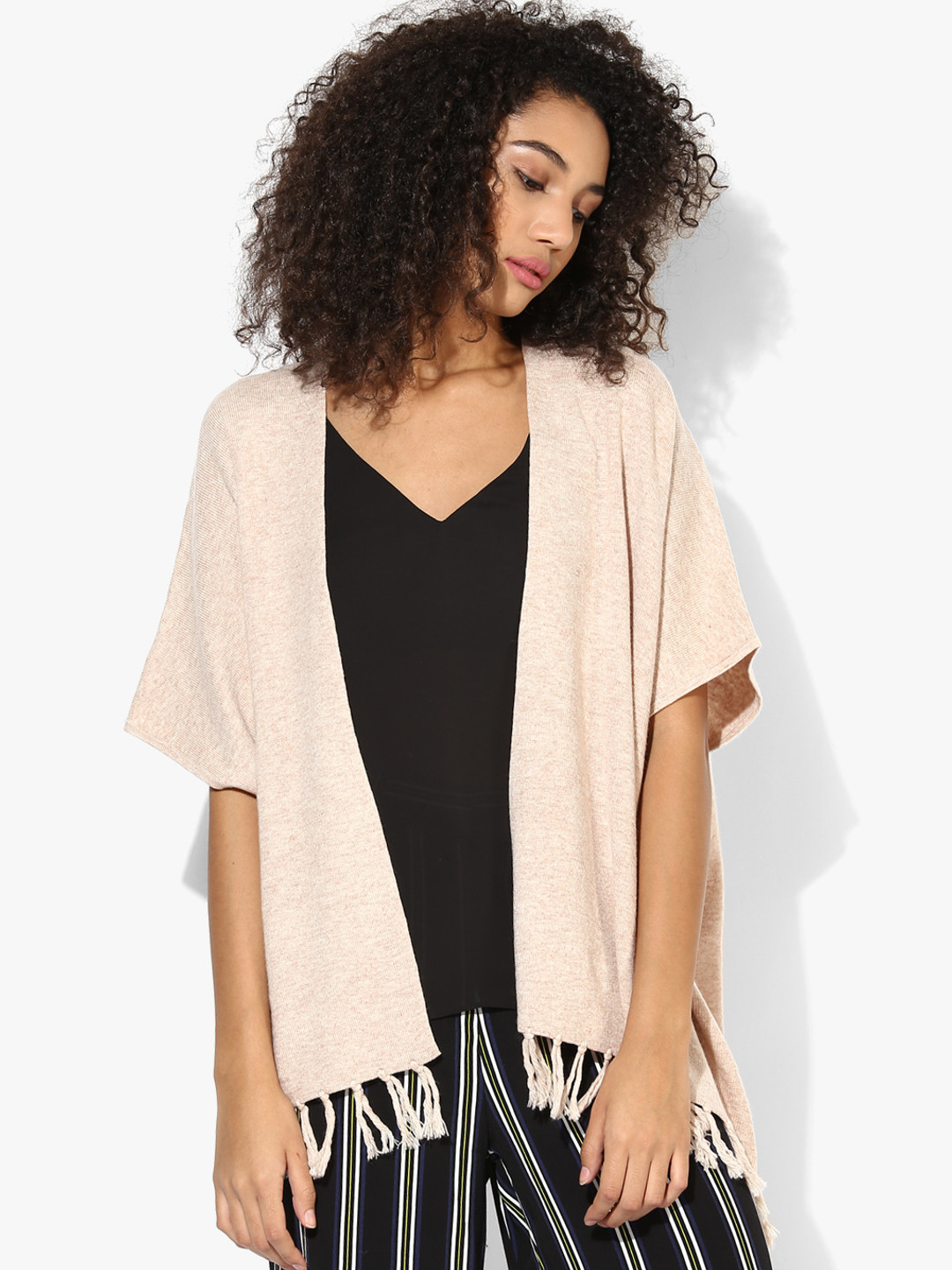 Buy Beige Solid Shrug Shrug for Women 7680631 Myntra