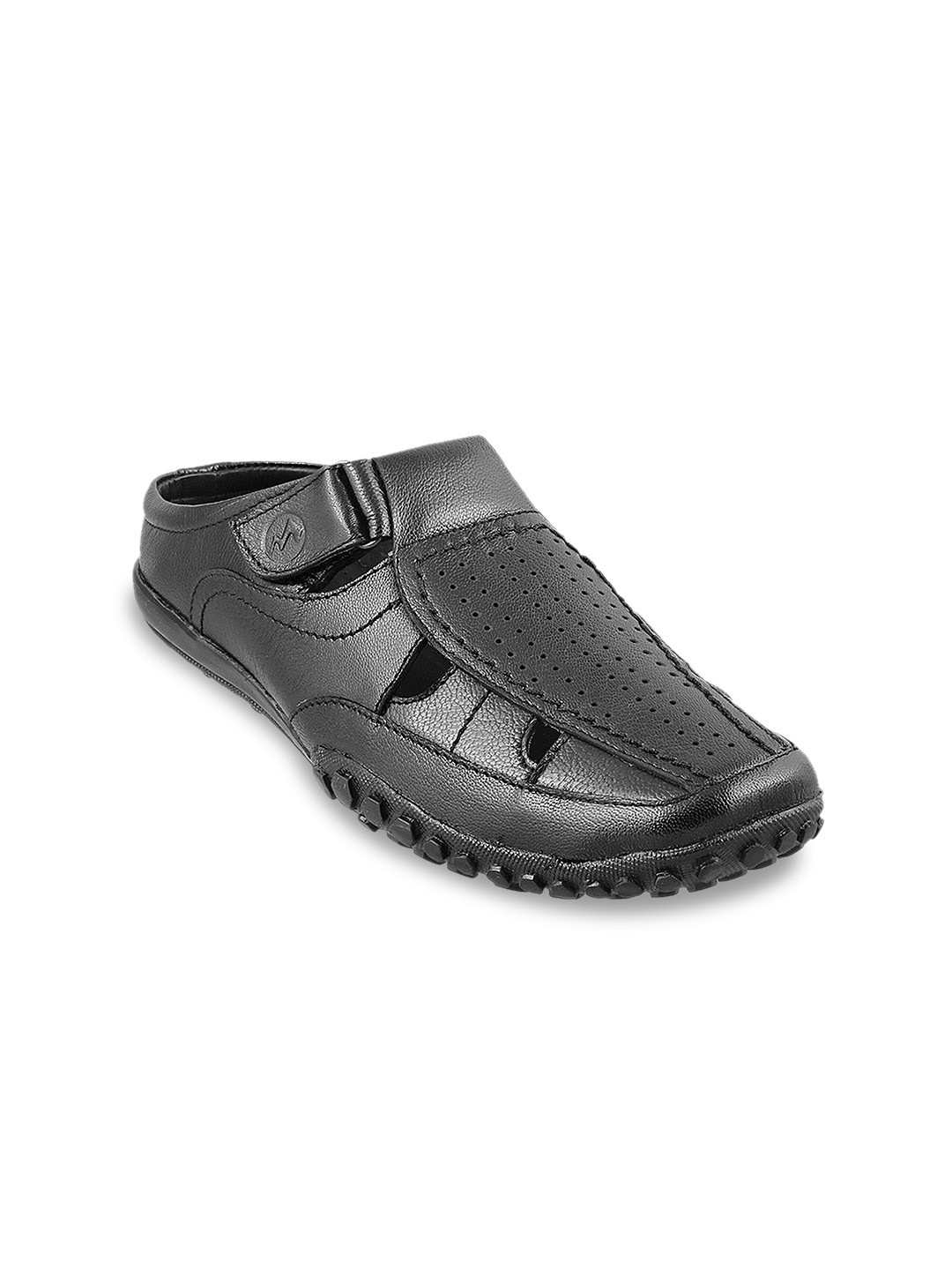 Buy Metro Men Black Leather Fisherman Sandals - Sandals for Men 7725759 | Myntra