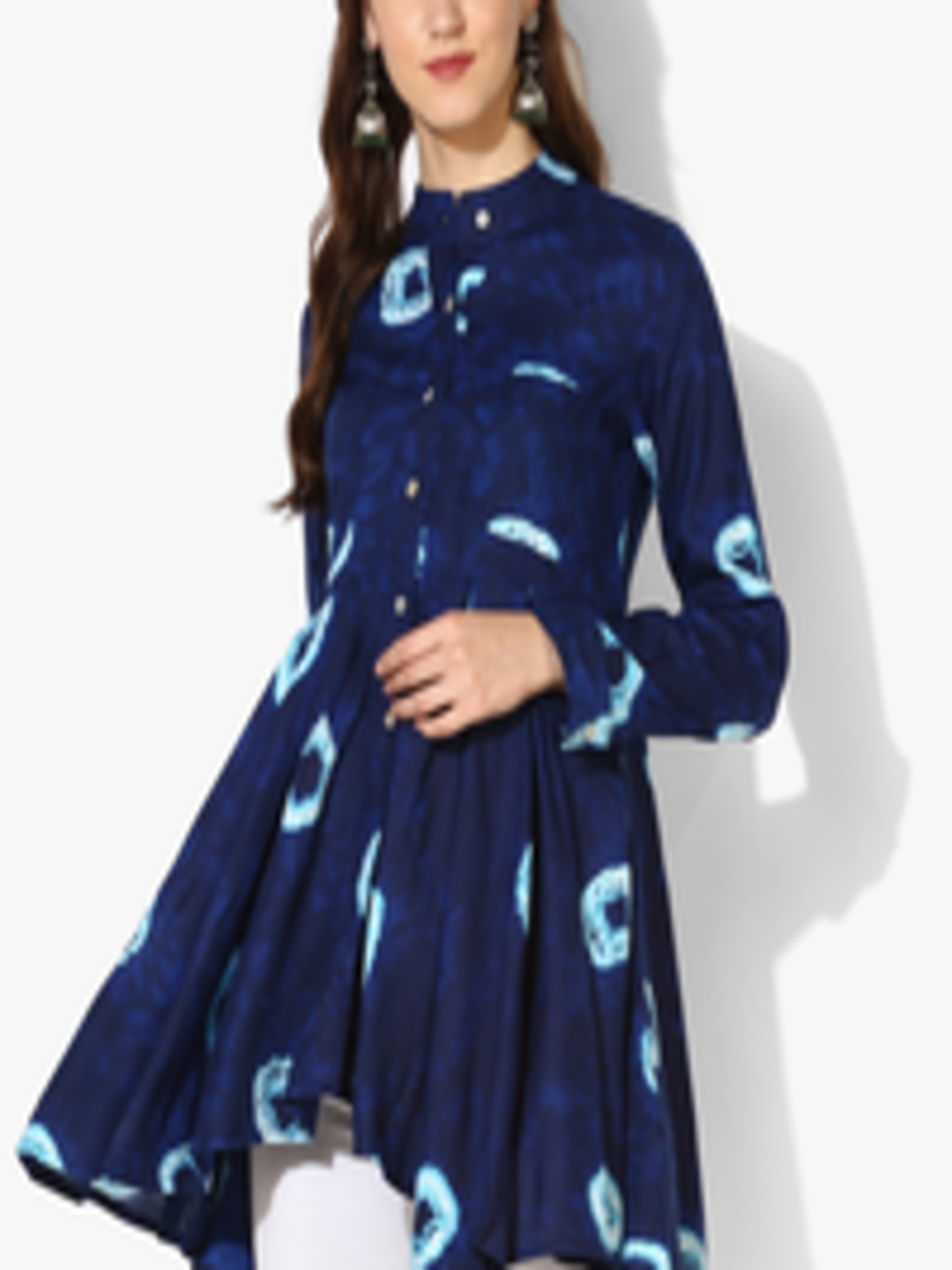 Buy Blue Printed Tunic - Tunics for Women 7555165 | Myntra