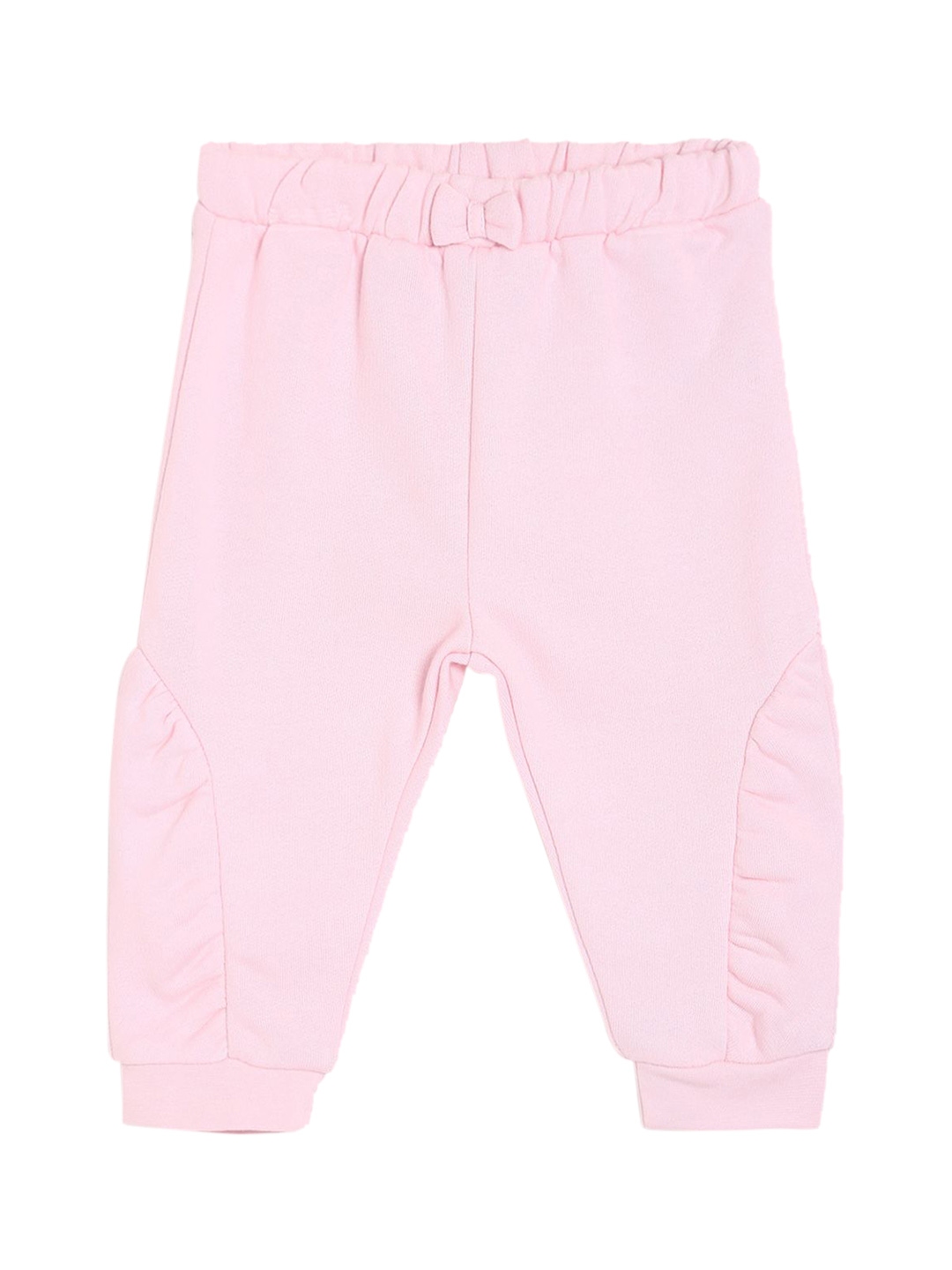 Buy MINI KLUB Girls Pink Solid Pure Cotton Joggers - Track Pants for ...