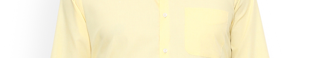Buy Peter England Men Yellow Solid Regular Fit Formal Shirt - Shirts ...