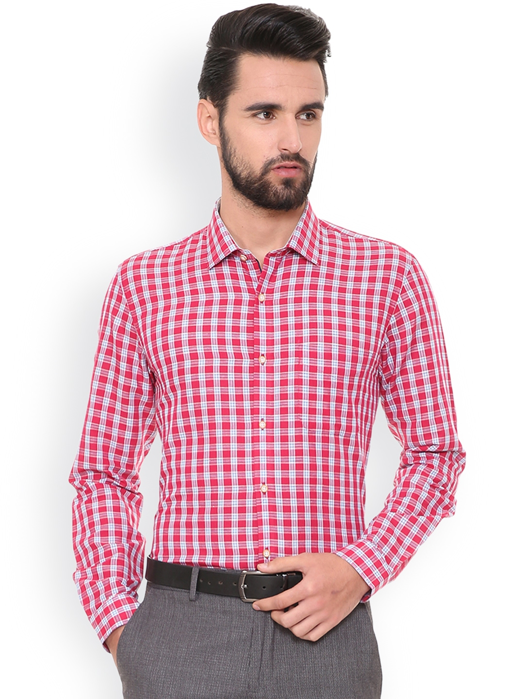 formal shirts for men red