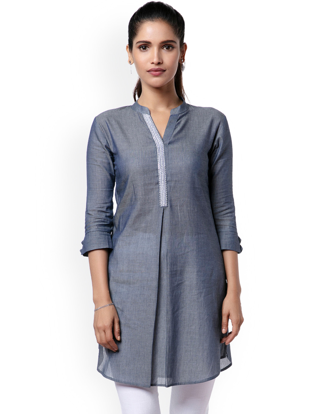 Buy Soch Grey Solid Tunic Tunics for Women 7883555 Myntra