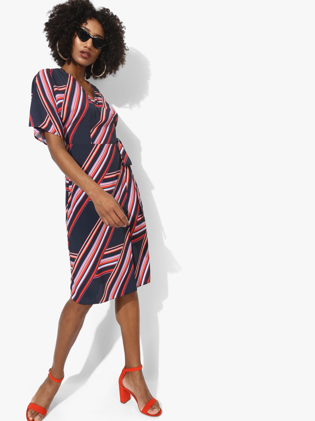 Buy DOROTHY PERKINS Women Multicoloured Striped Wrap Dress - Dresses for Women 7898451 | Myntra