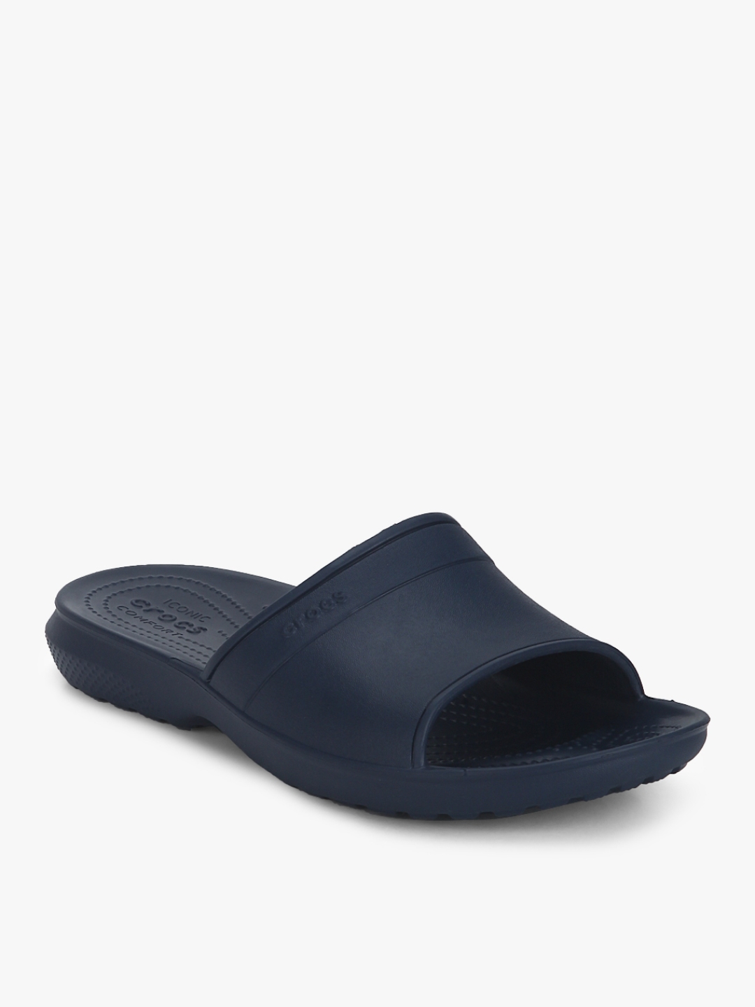 navy blue flip flops leather