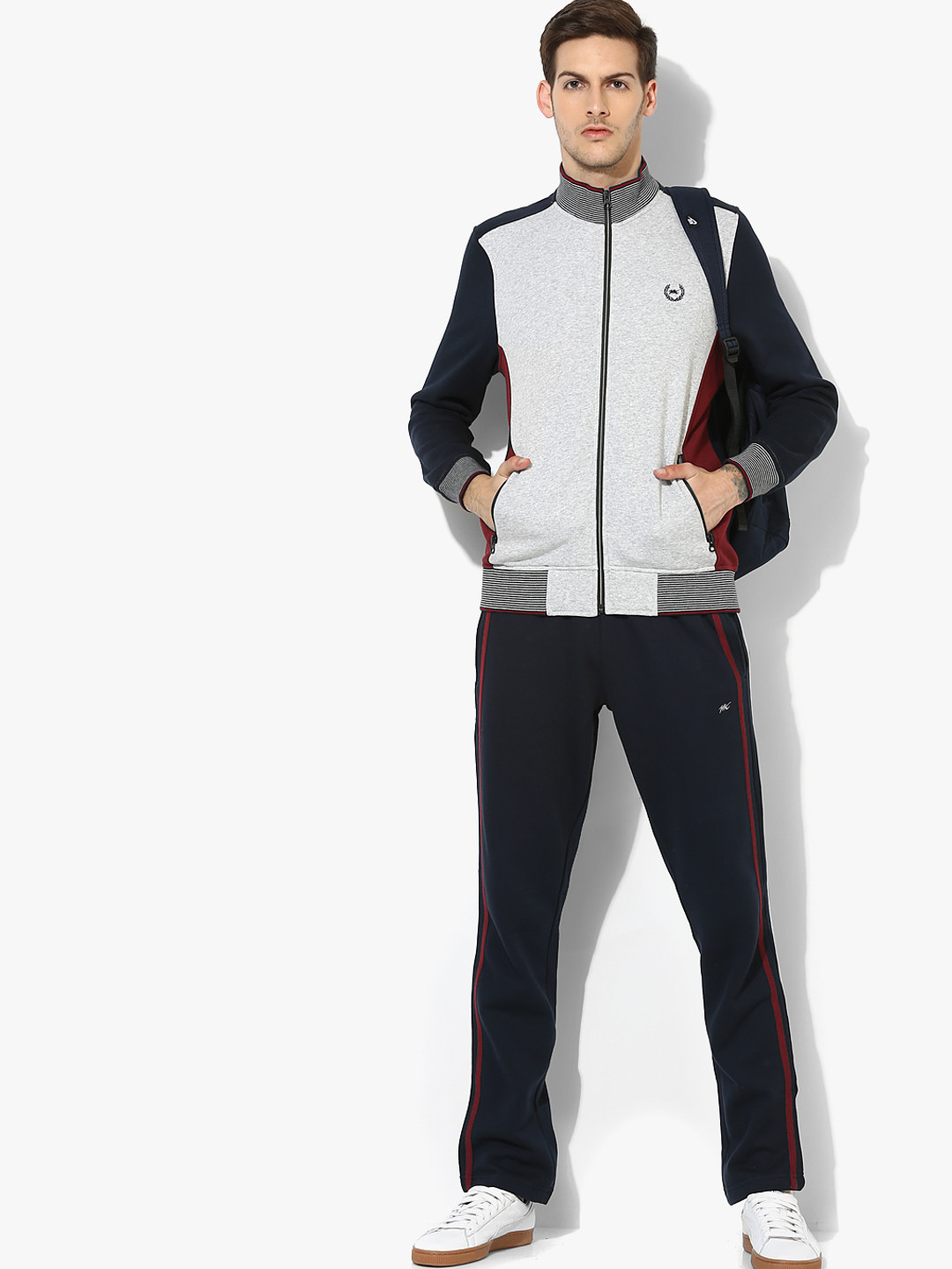 Buy Grey Self Design Tracksuit Tracksuits for Men 7898323 Myntra