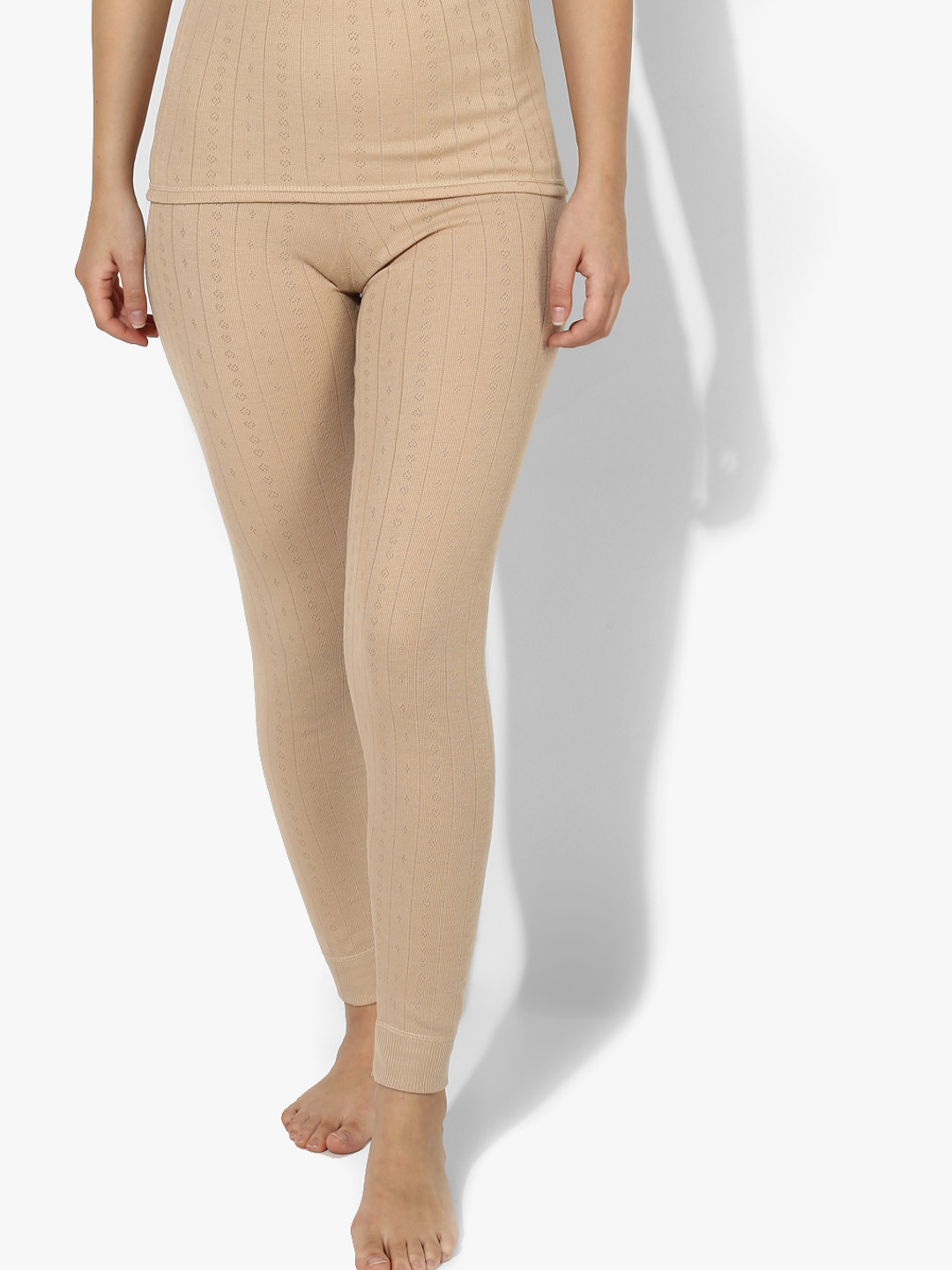 Buy Beige Self Design Leggings Leggings for Women 7936091 Myntra